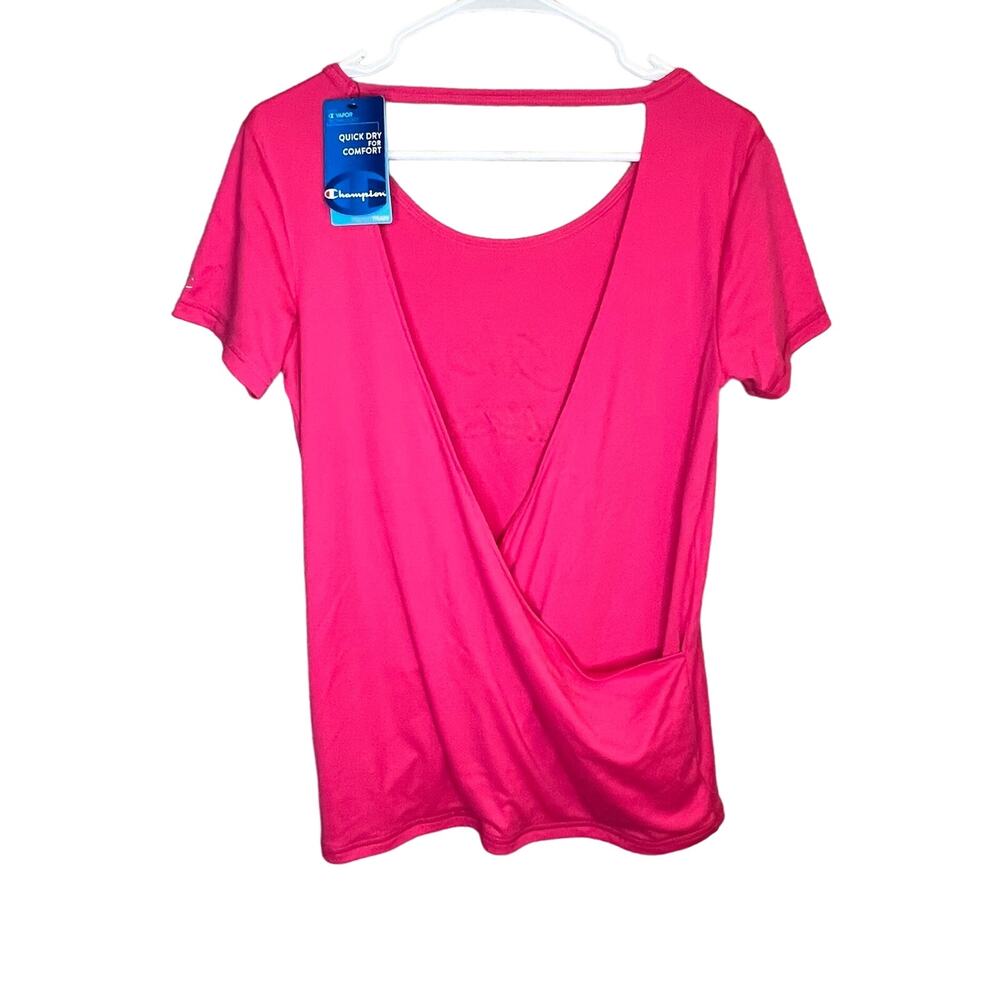 NWT Champion Powertrain Hot Pink OU Ohio University Back Cut Out Shirt Medium - Picture 4 of 9